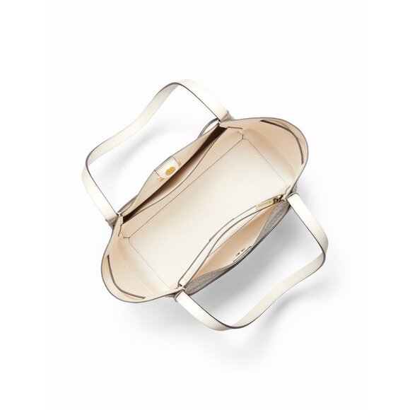 Michael Kors Reed Large Logo Tote – Light Cream Multi - Picture 3 of 6